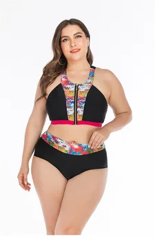 

Swimsuit women plus size sexy bikini 2020 fashion custom fit printing two-piece swimsuit