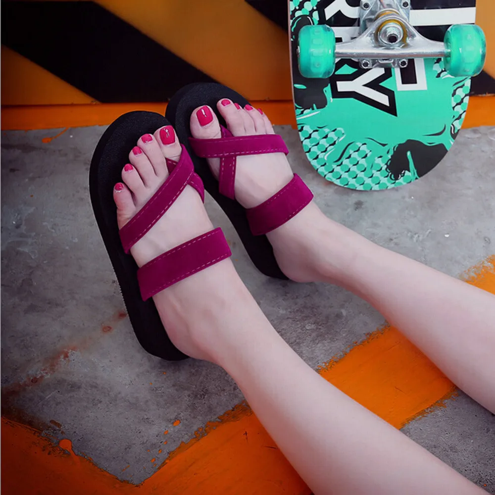 

Womens Summer Flip Flops Casual Slippers Flat Sandals Beach Open Toe Shoes 2020Hot Fashion Open Toe Flip Flops Slides Slip On
