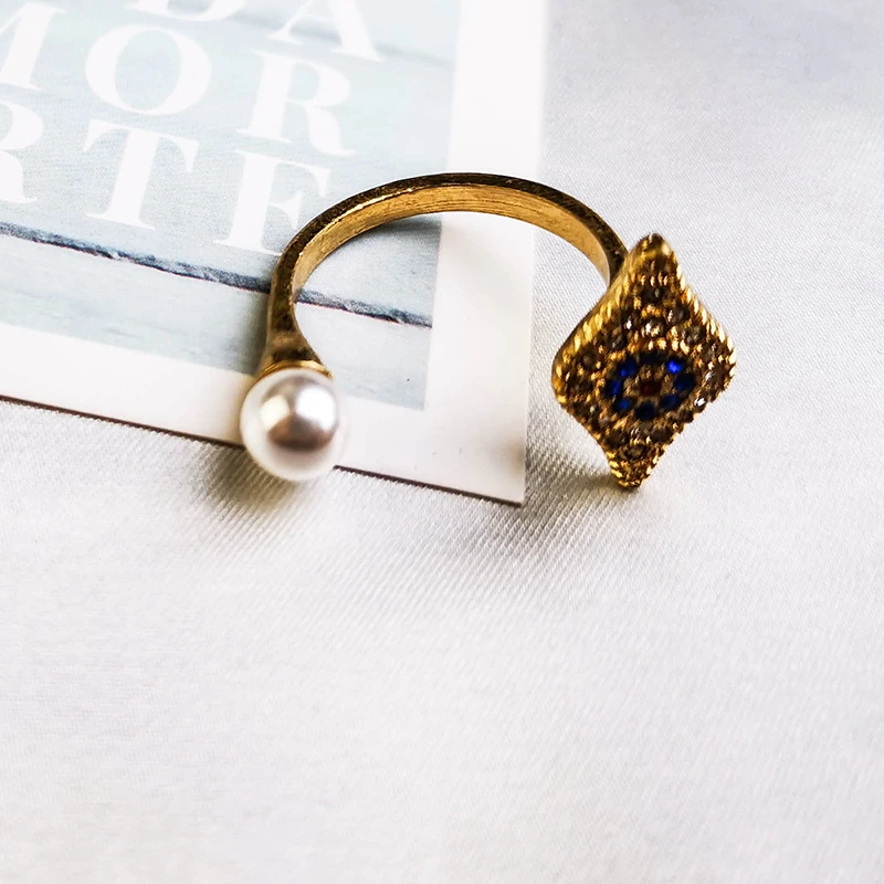 

Cute Fashion Crystal Open Devil's Eye Ring For Women Handmade Appintment Date Gift Free Shipping