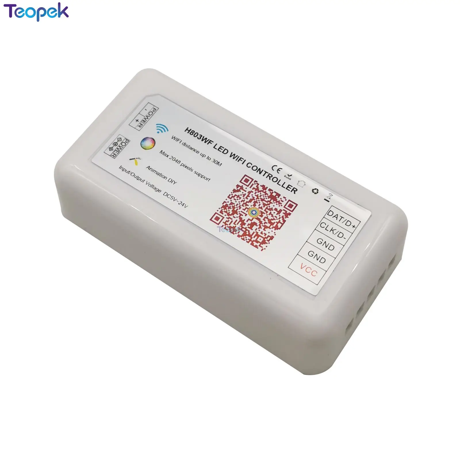 H803 wifi СВЕТОДИОДНЫЙ полноцветный контроллер DIY Drive Max 2048 пикселей Поддержка ArtNet DC5-24V для TM1812 WS2811 WS2812 LDP6803 DMX512