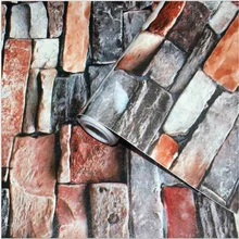 ПВХ обои Контактное дерево обои с имитацией камня стикер на стену для гостиной украшения спальни