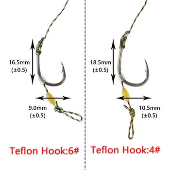 Super 1set/6pcs Carp Fishing Hair Telflon Carp Fishing Hook Fishhooks cb5feb1b7314637725a2e7: CLD-4|CLD-6 