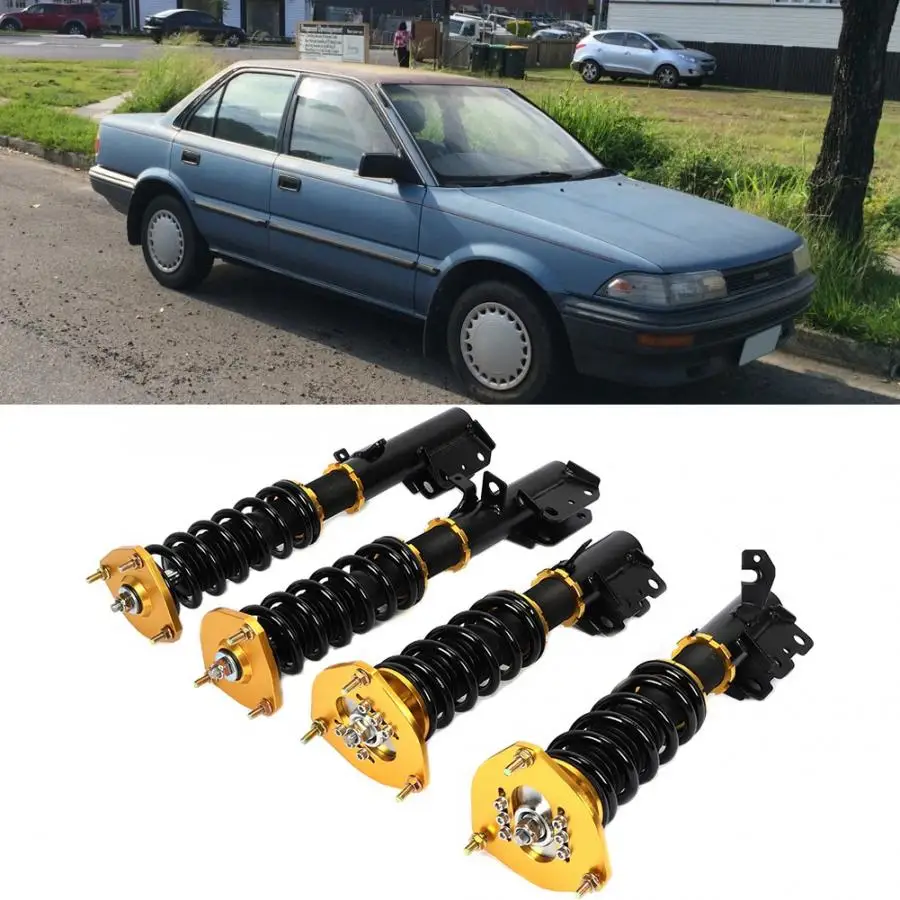 Авто амортизатор Распорки автомобиля Coilover амортизаторы набор распорок подходит для Toyota Corolla E90 E100 E110 AE92-AE111 88-99 автомобиля