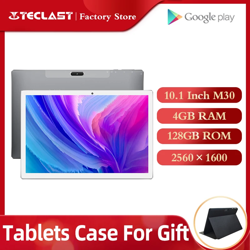 Tablets Teclast M30 Tablet PC 10.1 Inch Andriod 2560*1600 IPS 4G Phone Call Notebook 4GB RAM 128GB ROM Type-C GPS