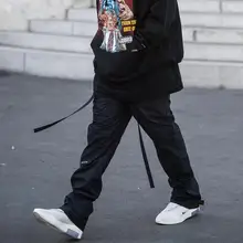 19SS последние KANYE WEST High Street Хип-хоп туман стиль сезон 6 Jerry спортивные брюки облегающий Повседневный брюки уличная лента брюки