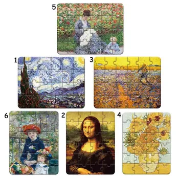 

Children's Puzzle Classical World Famous Painting Cognitive Enlightenment Puzzle Early Education Starry Sky Children Toy Gifts