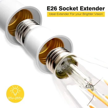 

E27/E26 to E27/E26 Light Bulb Socket Extender Light Adapter E27/E26 Socket Extender Portable Lighting Accessory Transformer D35