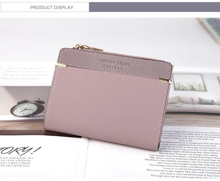 New Women Wallet Small Cute Wallet Women Short Leather Women Wallets Zipper Purses Female Purse Clutch Coin Purse Lady Bags