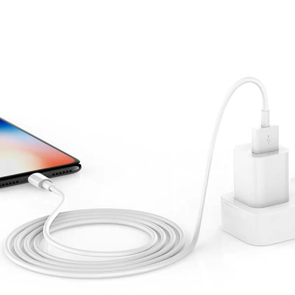 0,2 м 1 м 2 м 3 м usb кабель для зарядки EU настенное зарядное устройство для iPhone 7 8 Plus 6 6S PLUS X XR XS Max 11 Pro MAX 5 5S SE USB кабели для передачи данных