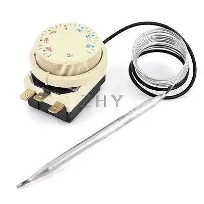

AC250V 16A -30 to 30 Celsius Degree 3 Pins Freezer Refrigerator Thermostat