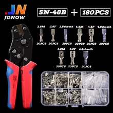 2.8/4.8/6.3mm universal primavera plug conectores de fio elétrico crimp terminal conector isolado friso bainha kit caixa de prata