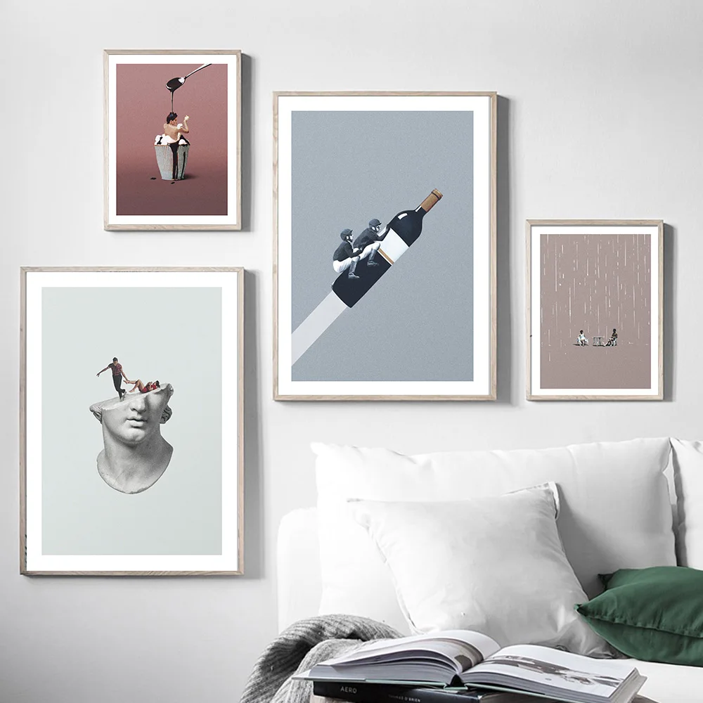 Abstract-Sugar-Bath-Snow-Foot-Print-On-Wedding-Dress-Canvas-Painting-Wall-Art-Image-Poster-Fun (1)