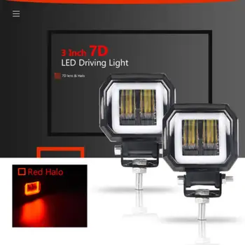 

20W LED Work Light 6000K 3 Inch Square Turn signal Replacement Set Off-road