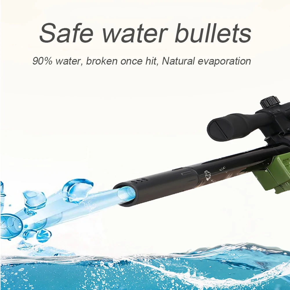 Mini Water Bullets Gun Toys for Boys Gifts Sniper 40cm Manual Loading Shooting Plastic Toy Gun 98K AK47 M4 M416 AWM M24 SKS
