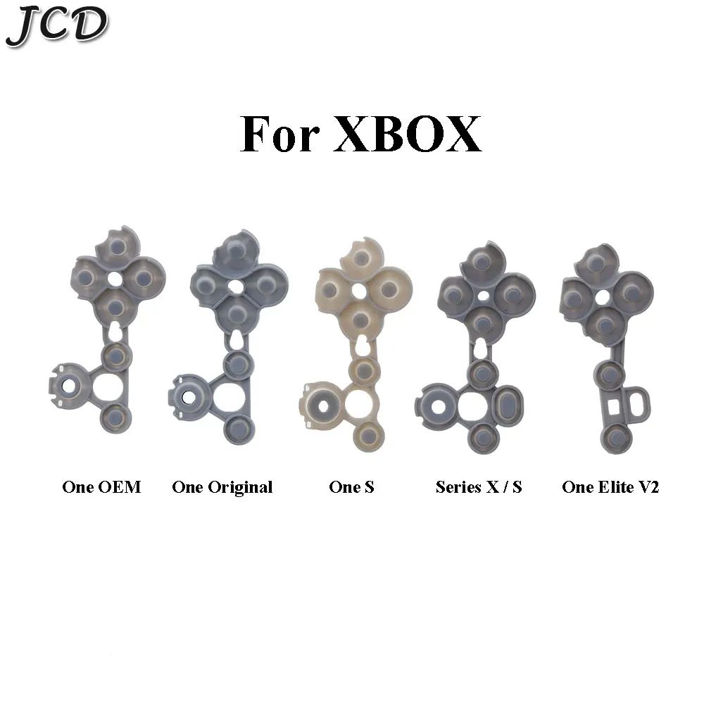 JCD 1pcs per il Xbox una gomma conduttiva del regolatore senza fili dell'elite 1 / 2 per il bottone del silicio di uno S / X di Xbox per la serie S / X di XBOX