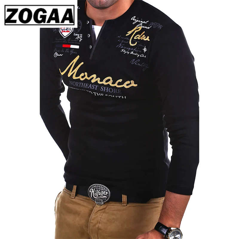 ZOGAA Футболка мужская 2019 Новая модная футболка с длинными рукавами полосатая складка рукав реглан стиль Топы футболки Тонкий сплошной цвет