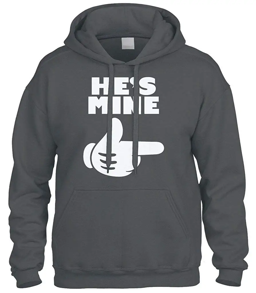 Мультяшная перчатка He's Mine, толстовка с капюшоном, унисекс, Мужская и Женская толстовка с капюшоном, толстовка