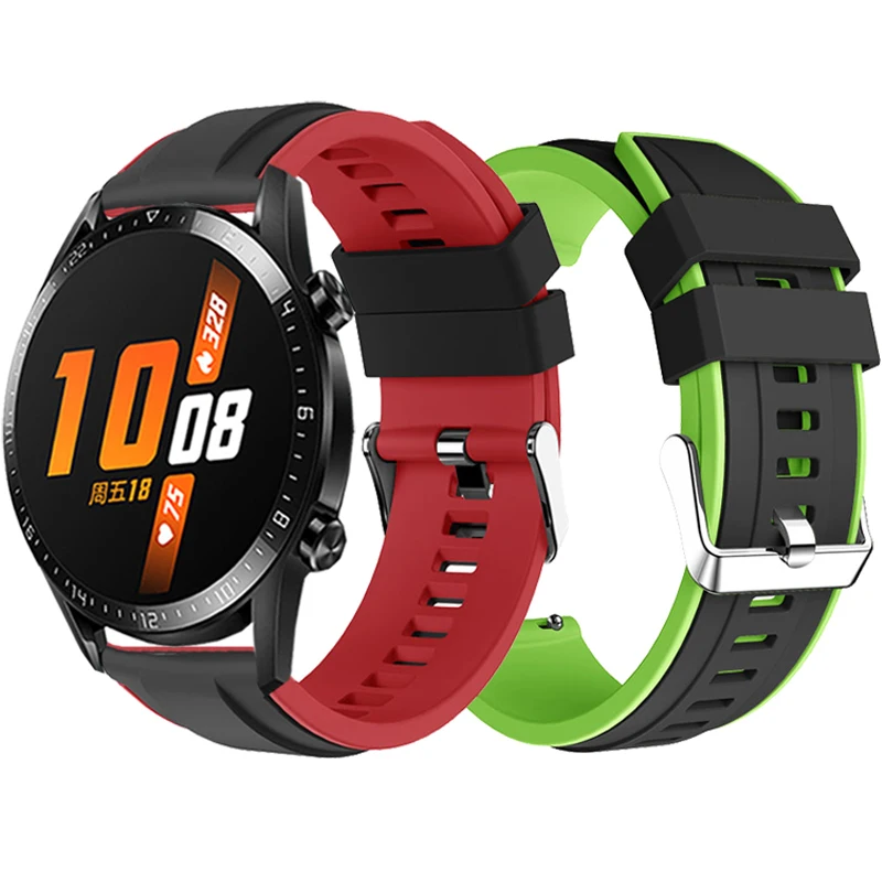 Ремешок силиконовый для смарт-часов Huawei Watch GT2 46 мм/GT Active сменный Браслет Samsung Galaxy