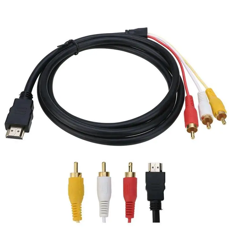 1,5 м 1080p HDMI к 3RCA кабель-адаптер кабель передачи от HDMI к RCA для HDTV