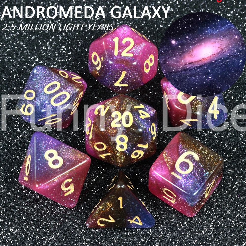 Звездные звезды Новинка креативная Вселенная Галактика dice7 шт. с коробочкой для
