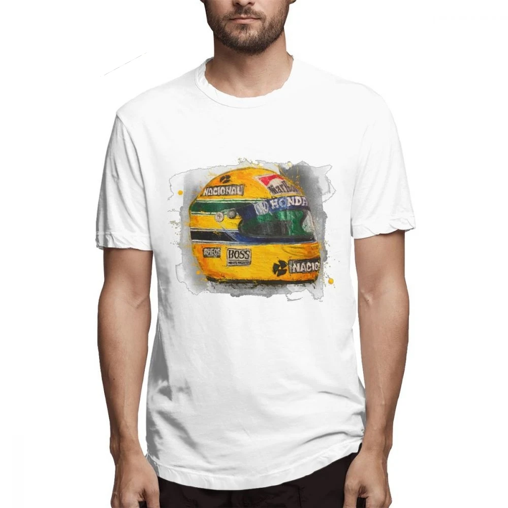 2019 Design Ayton Senna Formula 1 Racing Car F1 T Shirt For Boy New Arrival Top Funny Pure Cotton Camiseta |