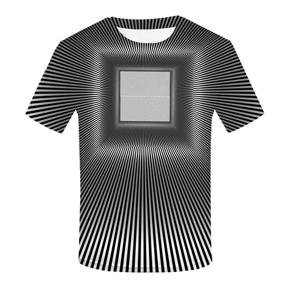 3d футболка с динамическим рисунком Мужская подвижным эффектом Забавные футболки