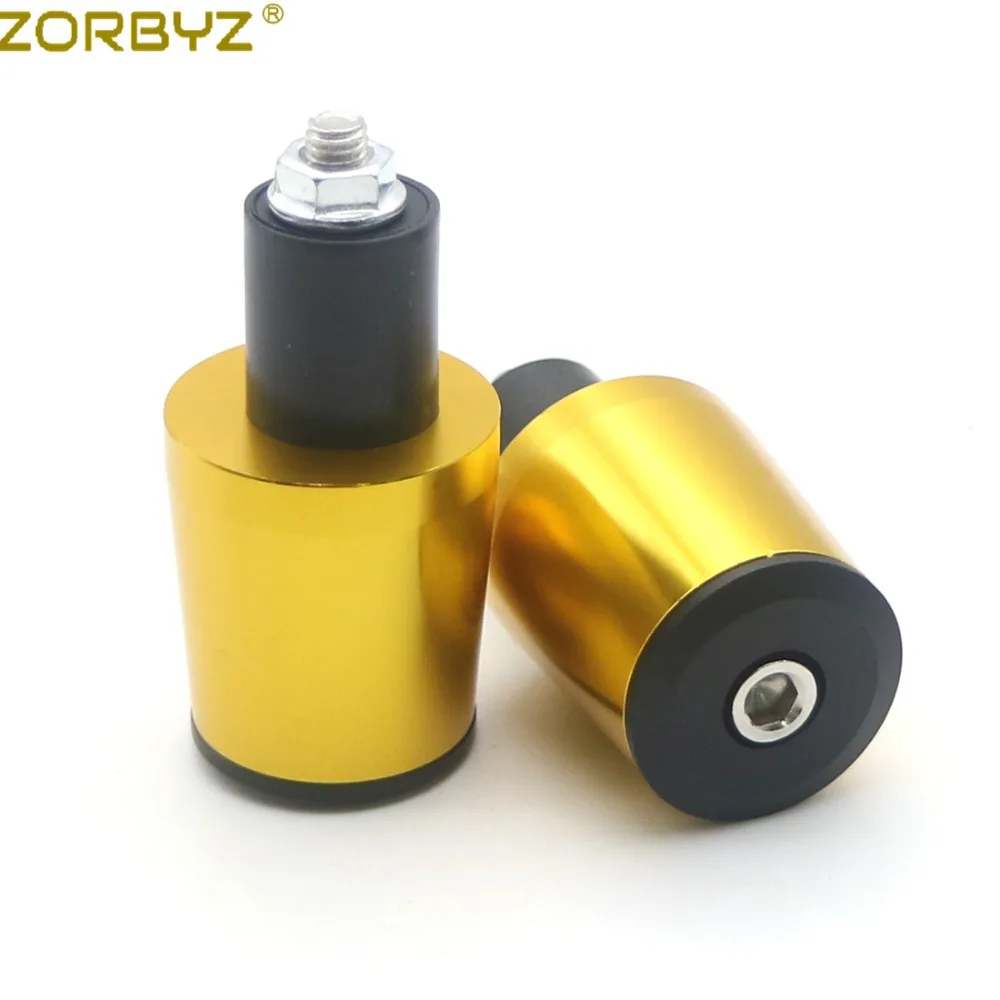 ZORBYZ пара 7/8 ''22 мм Мотоцикл с ЧПУ алюминиевый руль рукоятка торцевой ползунок колпачок штекер для Honda Suzuki Yamaha Kawasaki KTM