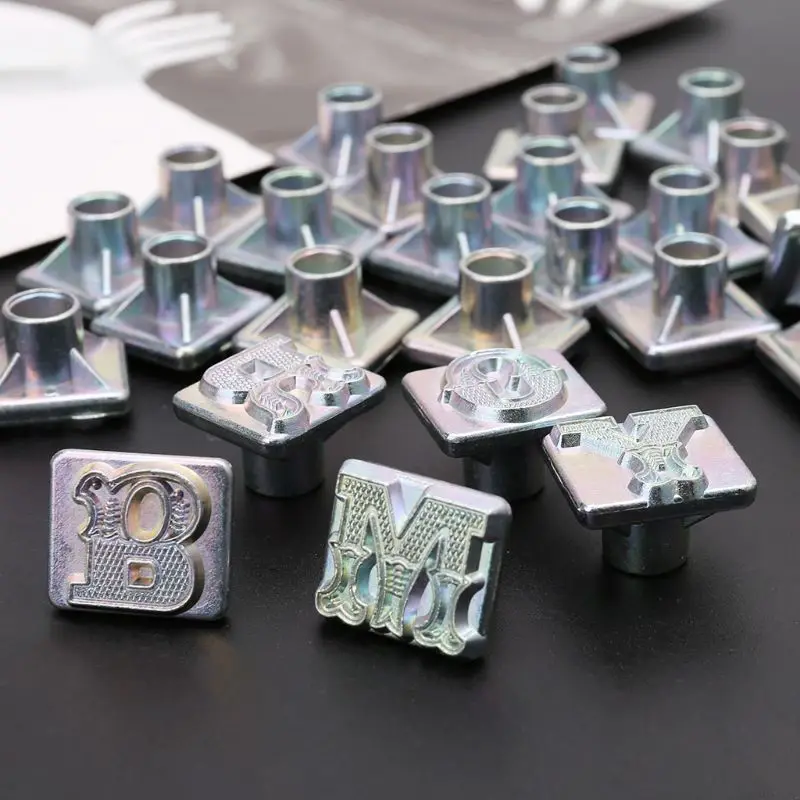 G5AB 26pcs 스틸 알파벳 문자 스탬프 펀치 세트 DIY 가죽 공예 금속 펀칭 도구 키트