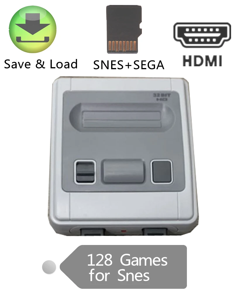 HDMI Ретро игровая консоль с разъемом для TF карты Snes Sega Megadrive поддержка экономии и