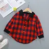 Children's Spring and Autumn Shirts Boys and Girls Thin Long-sleeved Shirts 2022 New Children's Cardigan Plaid Casual Shirts ► Photo 3/6