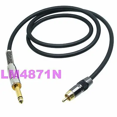 

DHL/EMS 20 LOTS Extension Cable Cord L-2T2S 6.35mm plug mono TS to RCA TV plug Black for Audio -d2