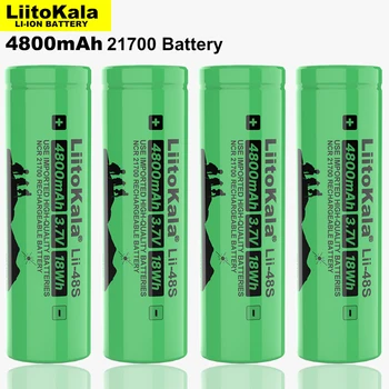 

2020 LiitoKala Lii-48S 3.7V 4800mAh 21700 lithium battery 9.6 A power 2C rate discharge ternary lithium battery