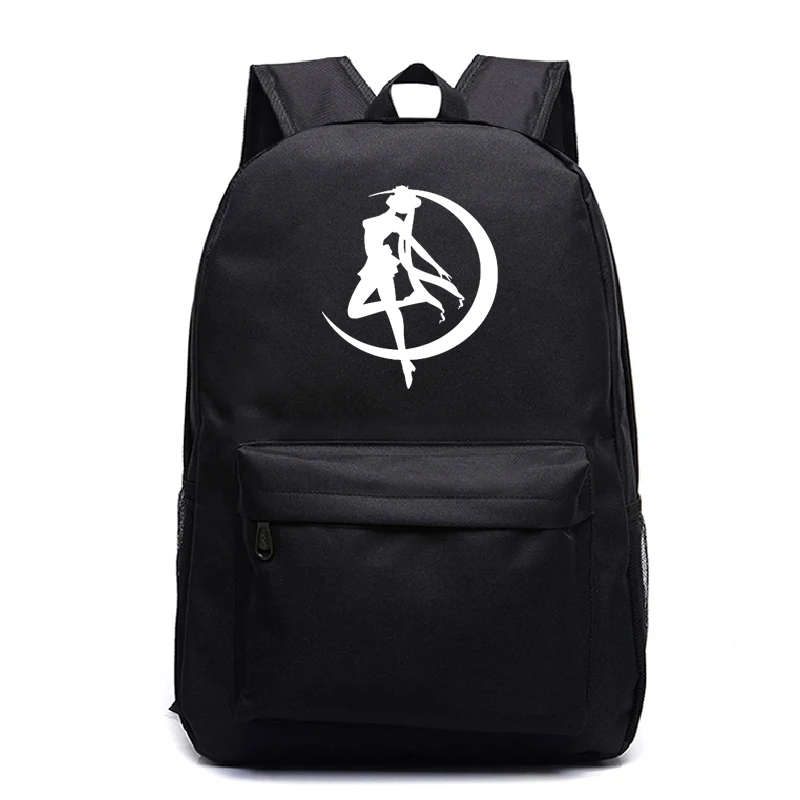 Сейлор Мун рюкзак школьный книги сумки Mochila Дорожная сумка для ноутбука кольцо с изображением ленты круг мальчик девочки розовый черный рюкзак