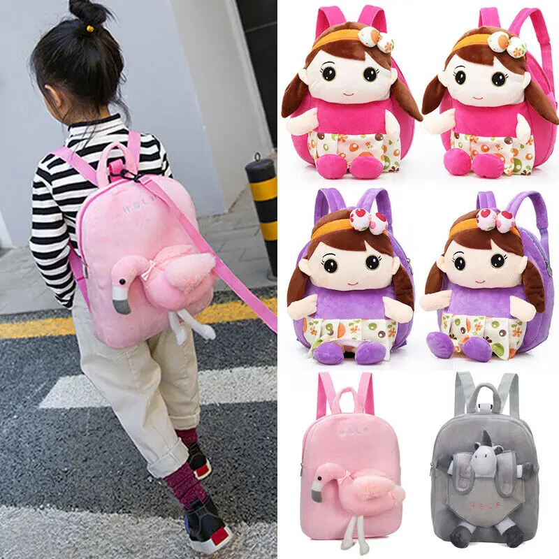 New Children Kids Elephant Backpack School Bag Rucksack Kindergarten Boys Girls Cute Plush Books Backpack 7 Colors