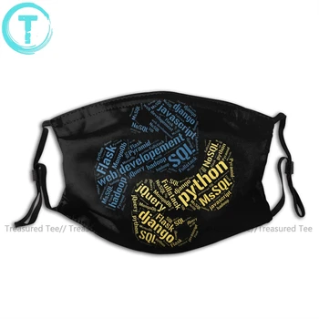 

Developer Mouth Face Mask Python Programmer Facial Mask Cool Fashion with 2 Filters for Adult