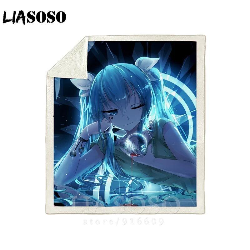 08 Диван-кровать с рисунком офисное Вокалоид Hatsune Miku сексуальные Harajuku набивное одеяло-покрывало детское дорожное одеяло квилт для софы A23 - Цвет: 08