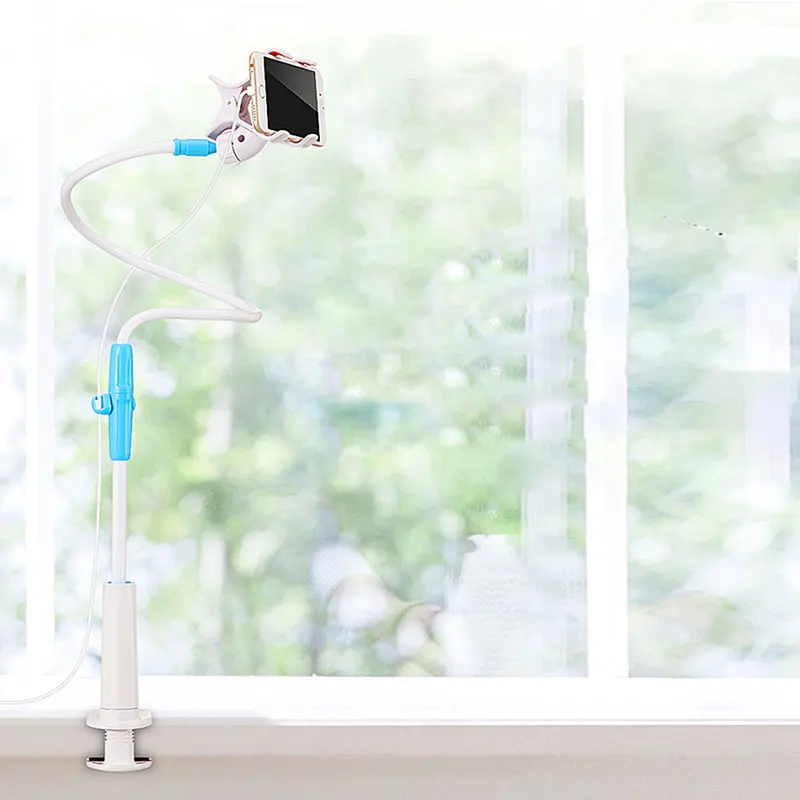 Universal Long Arm Stents Flexible Holder Lazy Mobile Phone Stand Bed Desktop Clip Bracket For iPhone Xiaomi Samsung