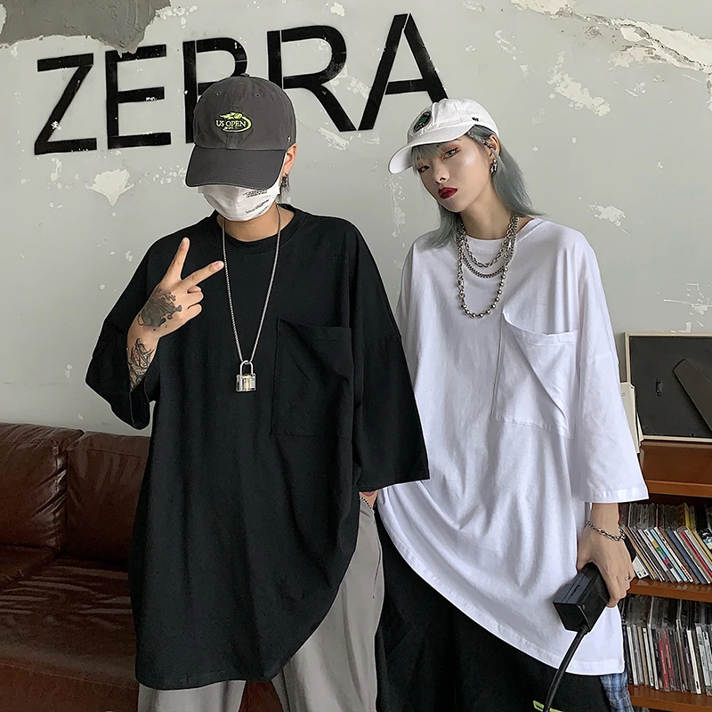 Solid Vintage O Pockets neck Oversized Autumn men T shirt long Sleeve plus size tee Korean style minimalist solid clothes 2019 Solid Vintage O Pockets neck Oversized Autumn men T shirt long Sleeve plus size tee Korean style minimalist solid clothes 2019