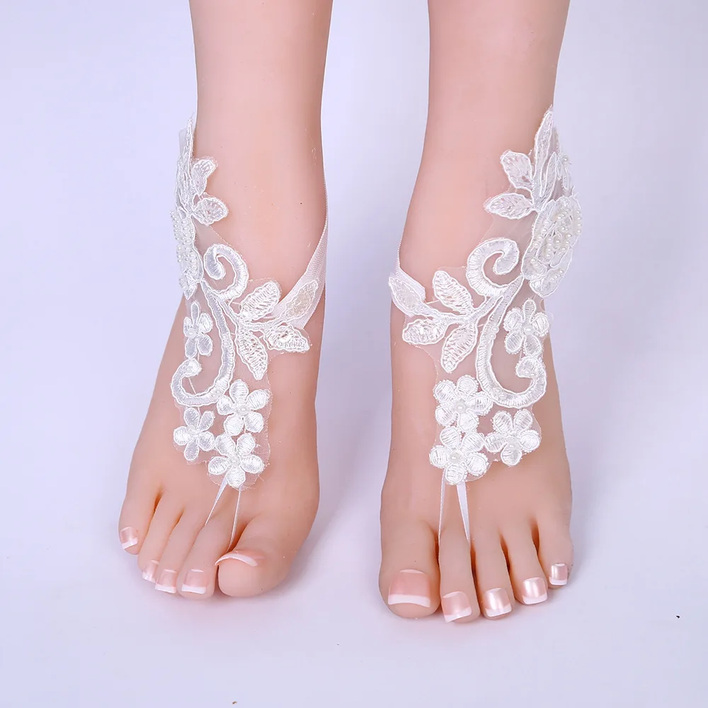 Bridal Lace Anklets Foot Showcase The Beach Toes Feet Decorated with Lace Foot Ring Foot Decorated Anklets New