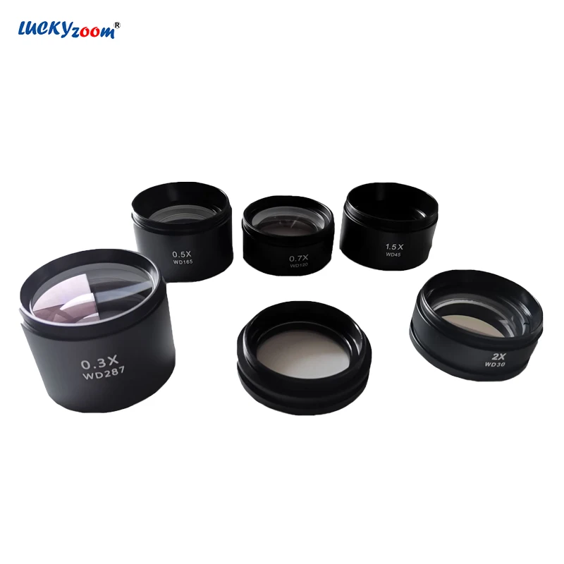 

Objective Lens Microscope 0.3X 0.5X 0.7X 1X 1.5X 2.0X Barlow Lens Stereo Microscope Objective Len Microscopio Accessories