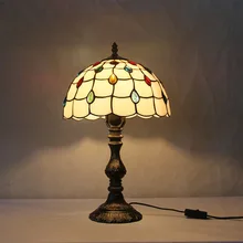 Tiffany Table Lamp E27 Six Models Dragonfly Style Bedroom Bedside Lamp Creative Fashion Retro Table Lamp