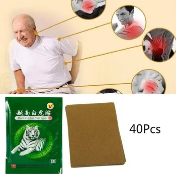 

40Pcs White Tiger Balm Medicated Plasters Tens Pain Patch Antistress Medical Foot Care Ointment Body Pain Relieve Massage