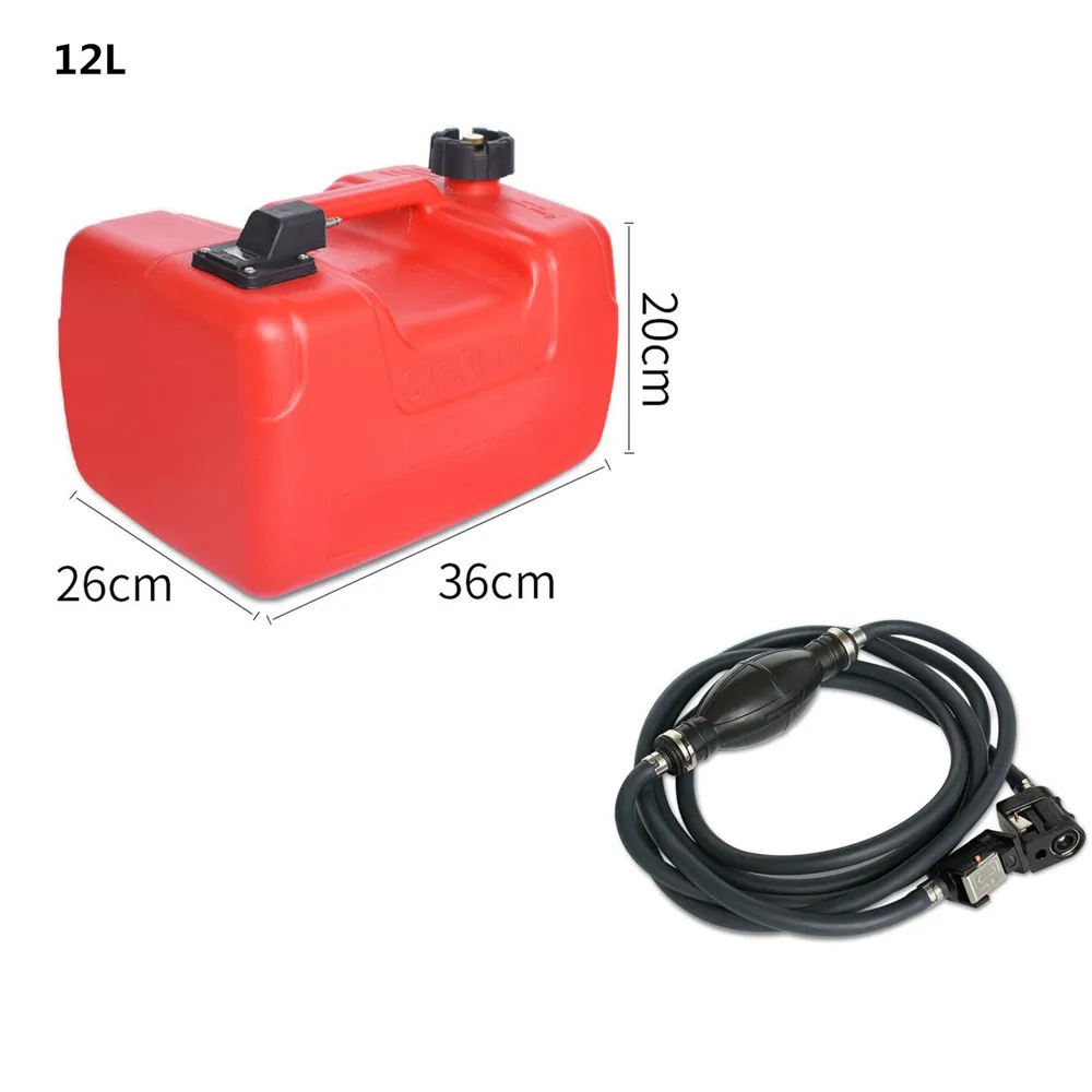 12L with Oil Pipe 12л 24л портативный пластиковый контейнер для хранения топливного бака антистатический подвесной бак двигателя для Yamaha лодка автомобиль грузовик+ маслопровод - Название цвета: 12L with Oil Pipe