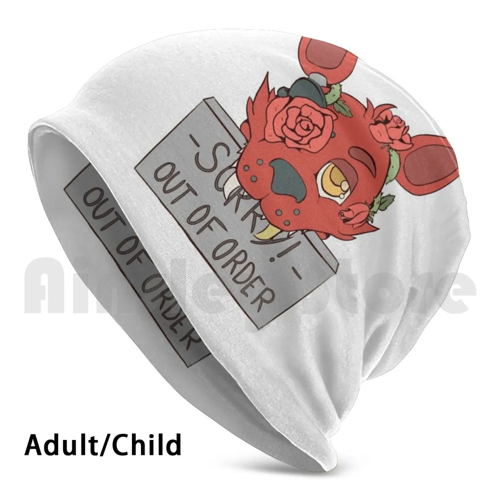 Berretti Foxy Ricoperti E Fuori Ordine Cappello Lavorato A Maglia 370 Berretti Stampa Fnaf Five Nights At 5Naf Foxy The Pirate