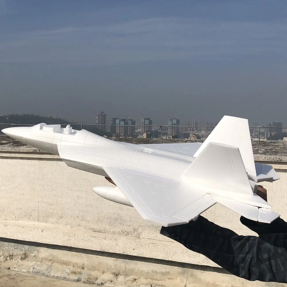Дешевые F22 64 мм DIY белый RC Самолет из пеноматериала модель airframe|Радиоуправляемые
