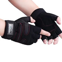 Тяжелая атлетика Спортивные Перчатки для фитнеса мужские спортивные уличные противоскользящие езда для тренировки, бодибилдинга фитнес с половиной пальца перчатки