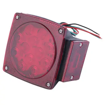 

1pc Red LED Square Tail Brake Light Side Marker Boat Truck Trailer DC 12V