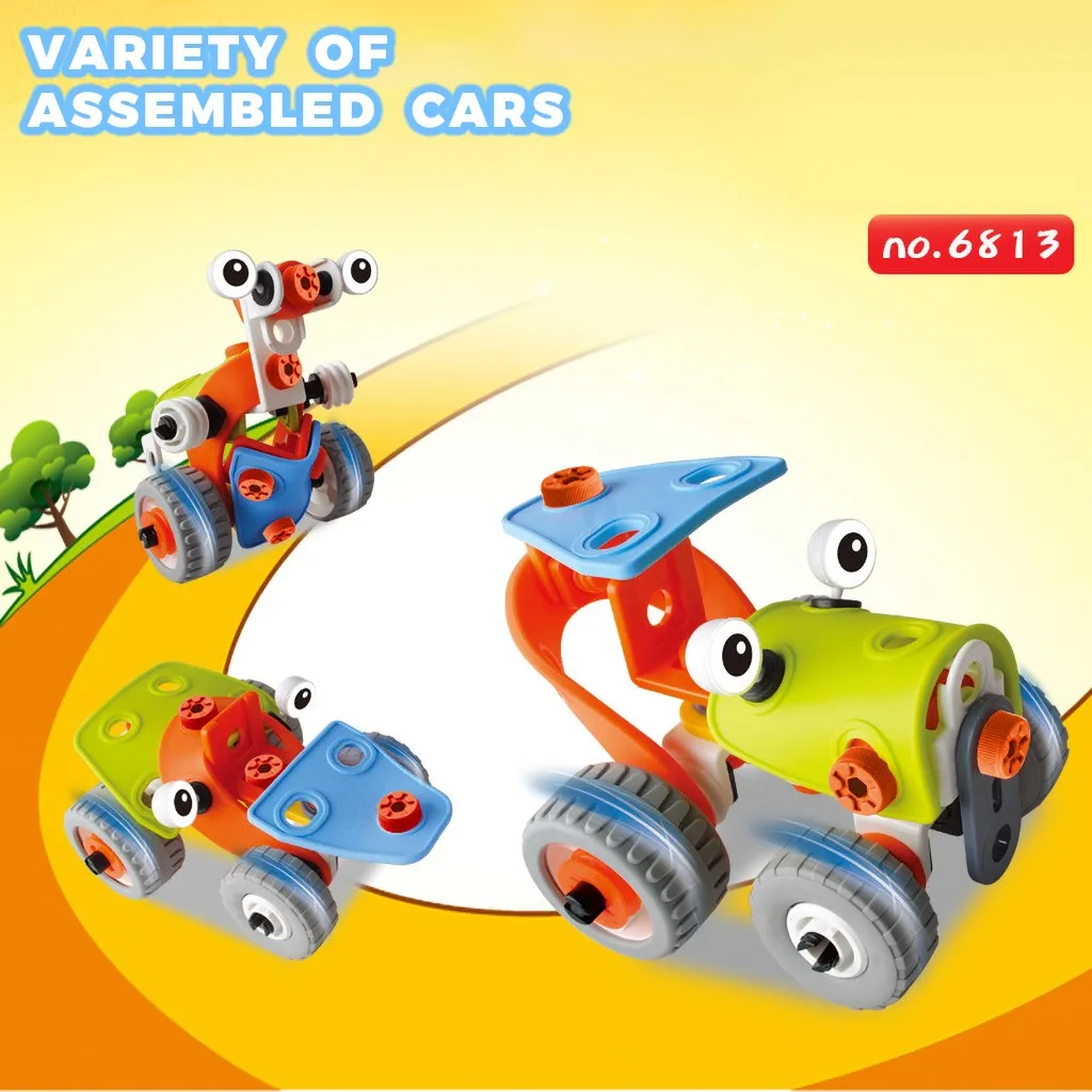 Children DIY Assembled Puzzle Screw Building Blocks Truck Educational Toys for children Birthday Christmas gift cute kid toys