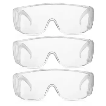 

Chemical Goggles 3pcs Protective Safety Glasses Dust-Proof Transparent Goggles for Workplace Outdoor Protect Toiletry Kits ii