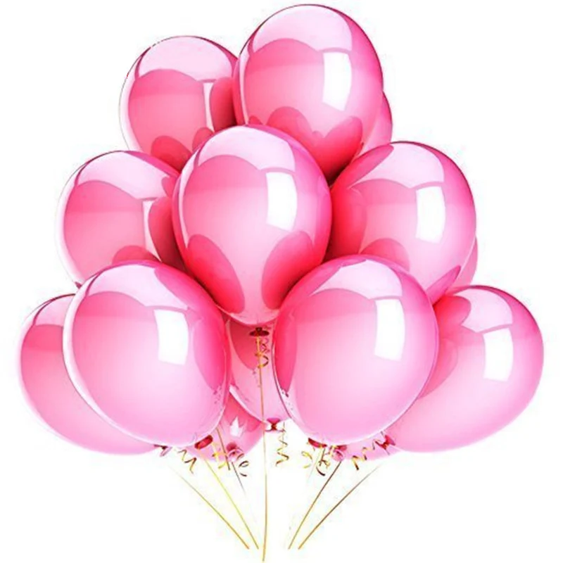 

Pink White Balloons 10pcs/lot 12 Inch Inflatable Latex Helium Balloons Wedding Happy Birthday Party Decorations Kids Air Balloon